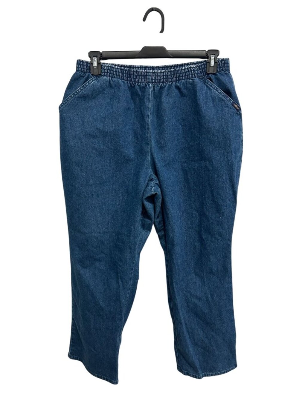 18 Petite Denim Pull-On Pants Elastic Waist Minimalist Timeless Style
